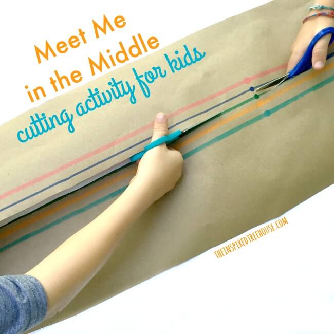 The Inspired Treehouse - This fun cutting activity lets kids work on scissors skills with a friend!