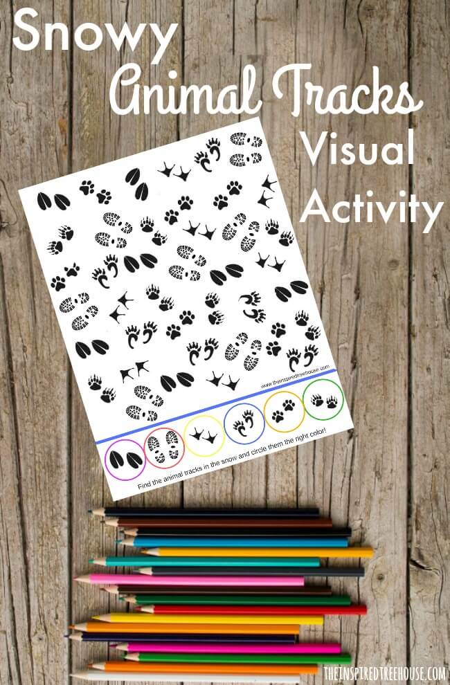 The Inspired Treehouse - Visual perception activities like this one are the perfect entertainment for a cold, snowy winter day!