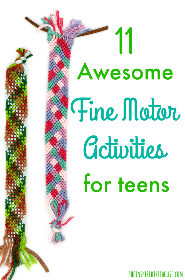 The Inspired Treehouse - These fun fine motor activities for teens are perfect for building strength and coordination!