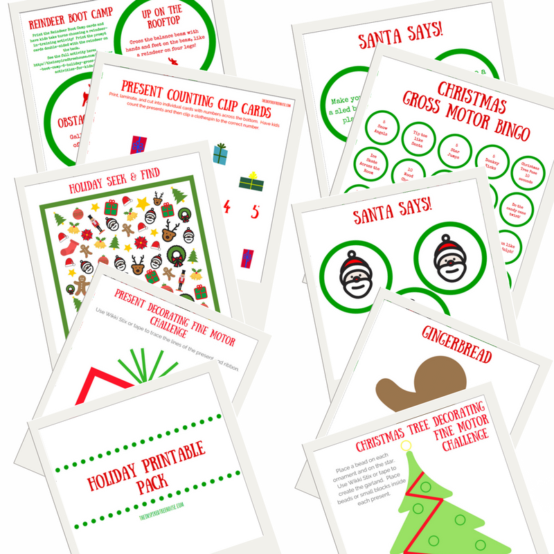 The Inspired Treehouse - These fun printable holiday activities for kids are the perfect way to get kids in the spirit of the season while targeting important developmental skills.