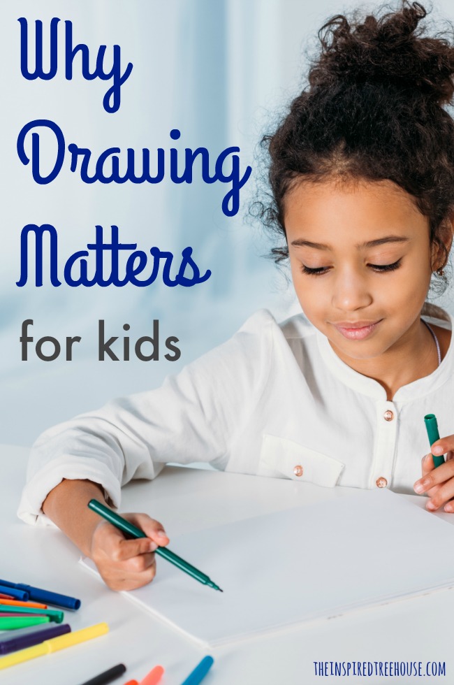 The Inspired Treehouse - Drawing is an important foundation skill for kids and contributes to success with early writing and other skills.