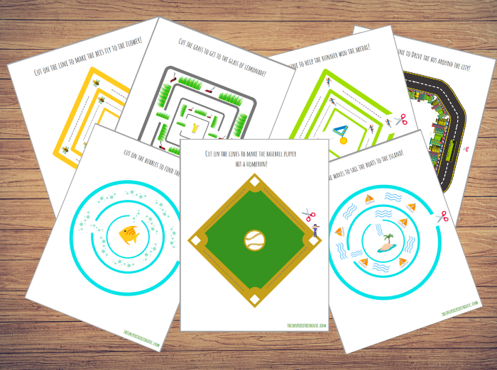 Printable cutting worksheets