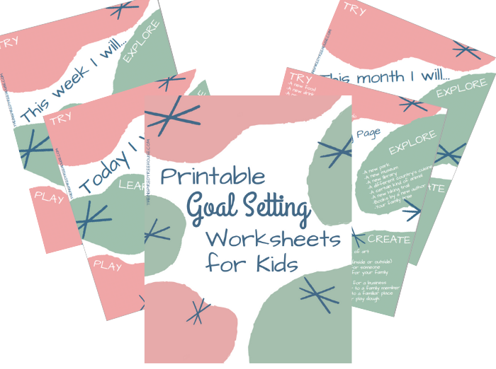 printable goal setting worksheets for kids