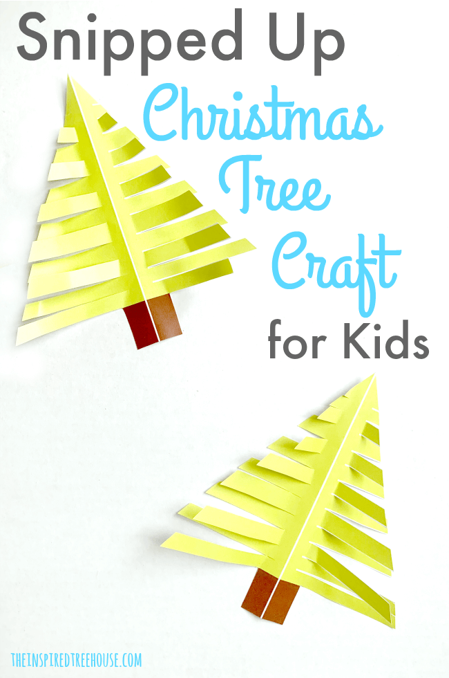 Christmas tree templates snipped on branches