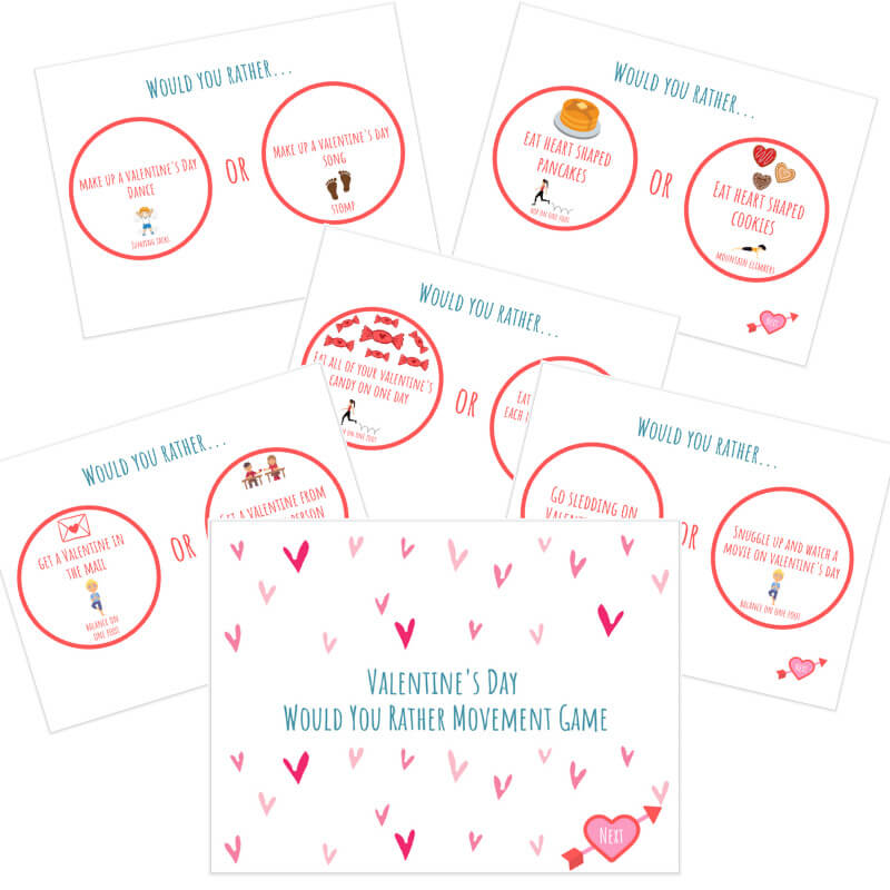 image of free google slides for valentines day movement game