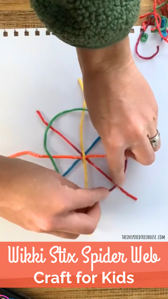 Wikki Stix Spider Web Paper and Paint Craft
