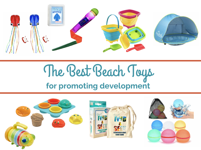 image showing the best beach toys on a white background