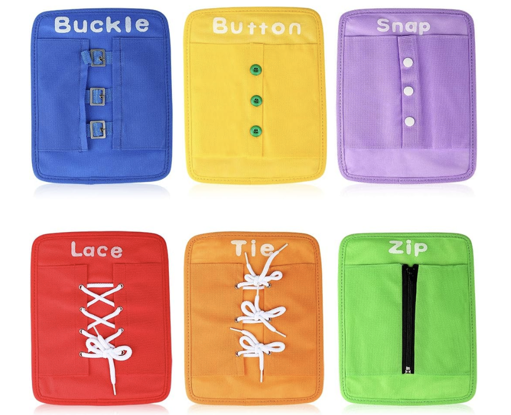 bilateral coordination toys button practice boards