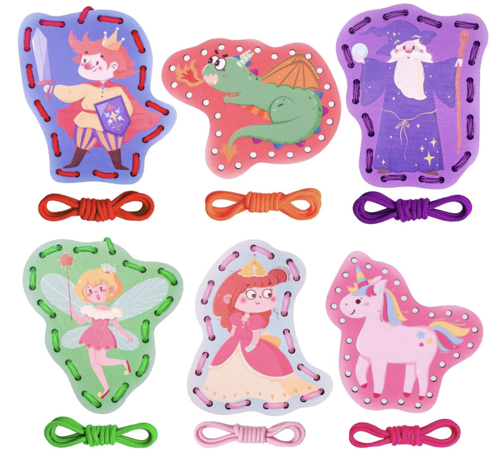 fairy tale games and toys lacing cards