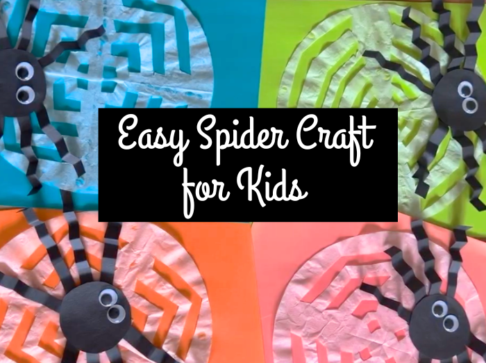 easy spider craft using coffee filters and colored paper