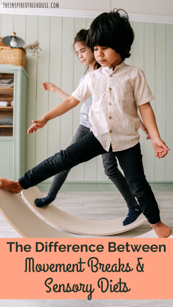 Kids on balance boards for sensory diet or movement break
