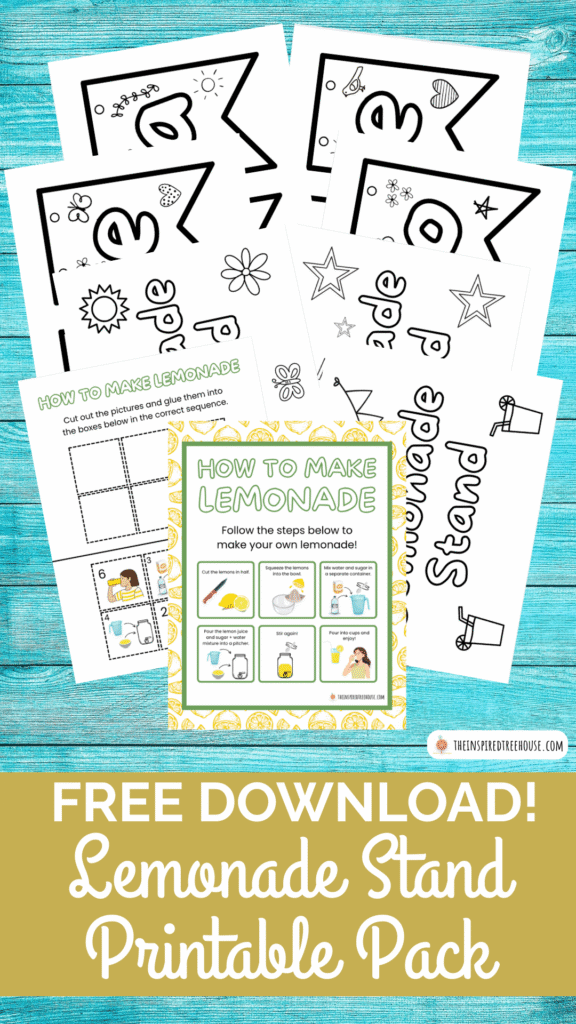 Free Lemonade Stand Printables, coloring pages, signs, recipes.