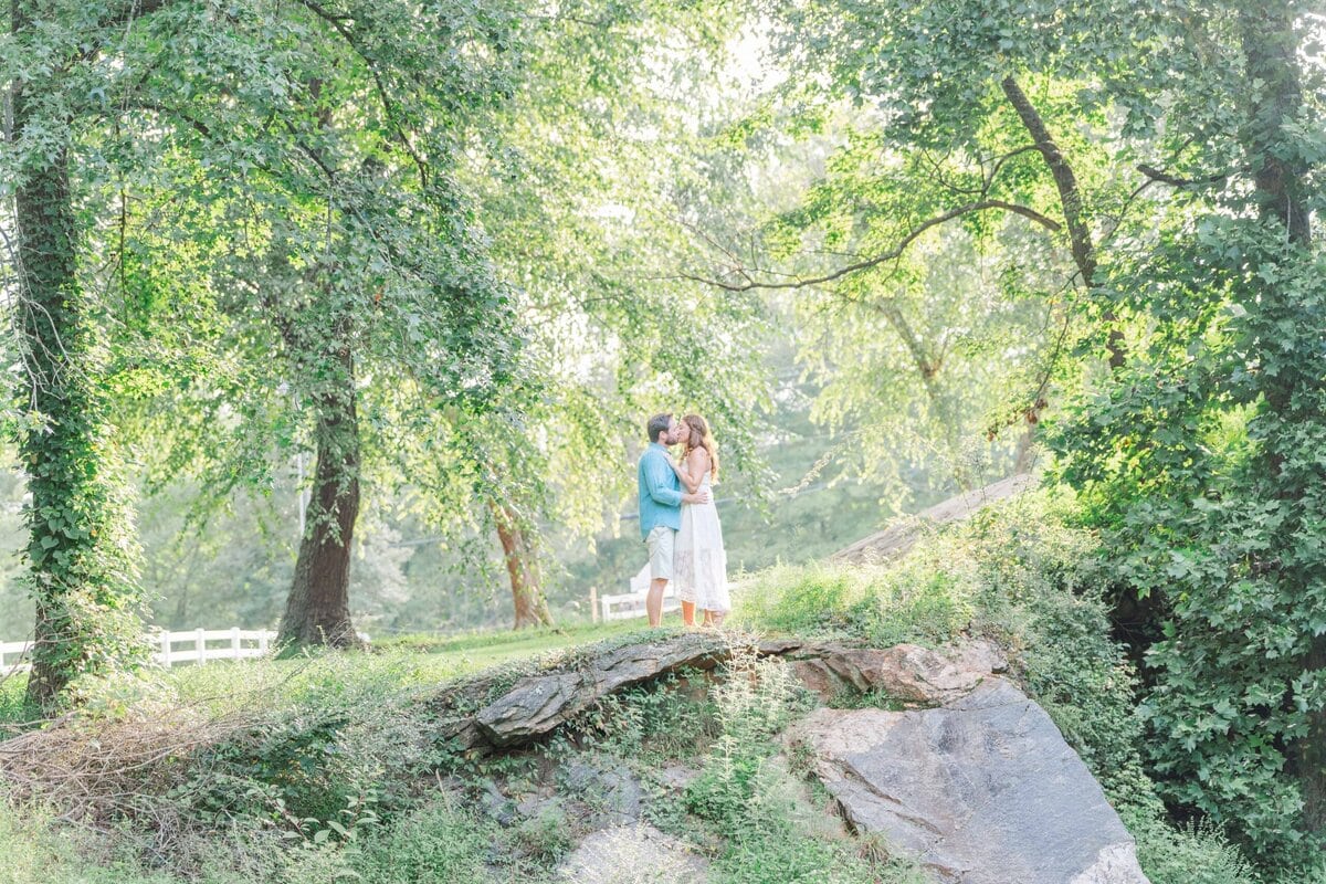 Best spots in North Carolina for waterfall engagement photos McGalliard Falls