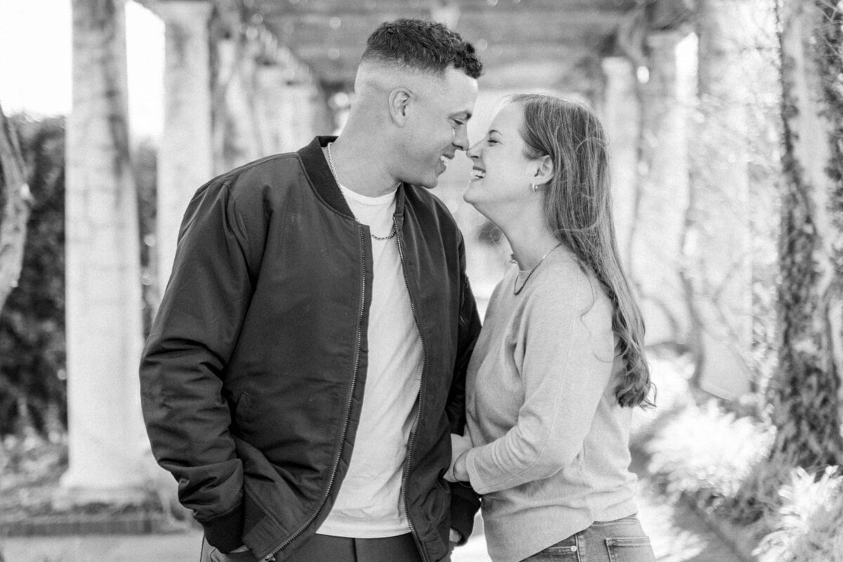 Joyful winter engagement photos in Charlotte