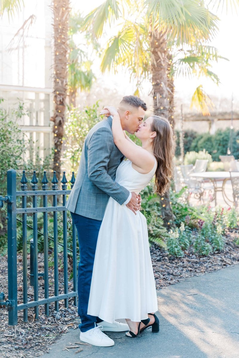 Winter engagement photos that feel like summer in Charlotte
