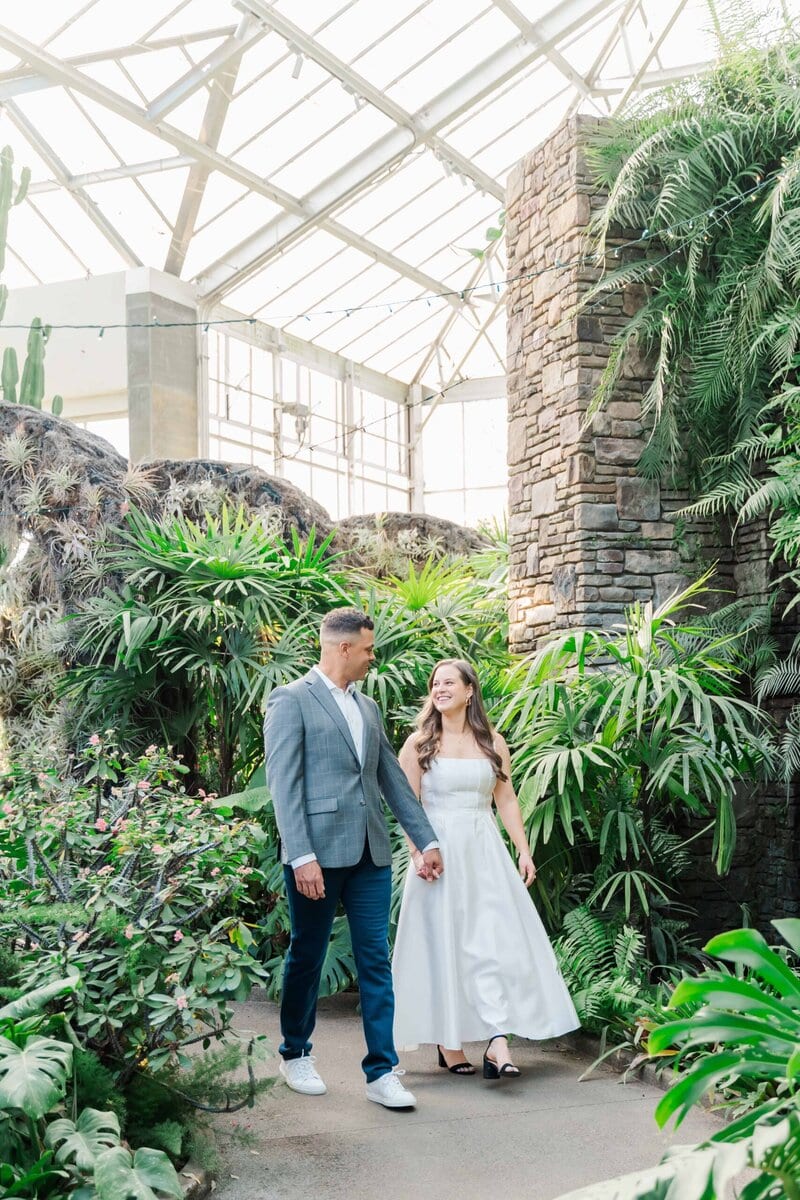 Natural light winter engagement photos in Charlotte