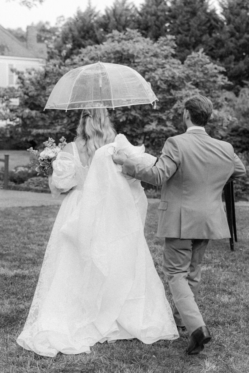 Bride and groom portrait in the botanical gardens at Alexander Homestead, spring wedding in Charlotte NC
