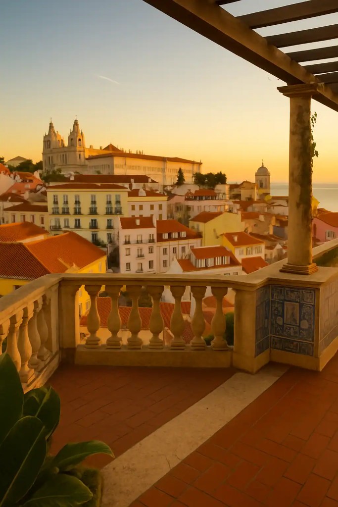 Lisbon in 24 hours — sunlit views over Alfama and the Tagus River