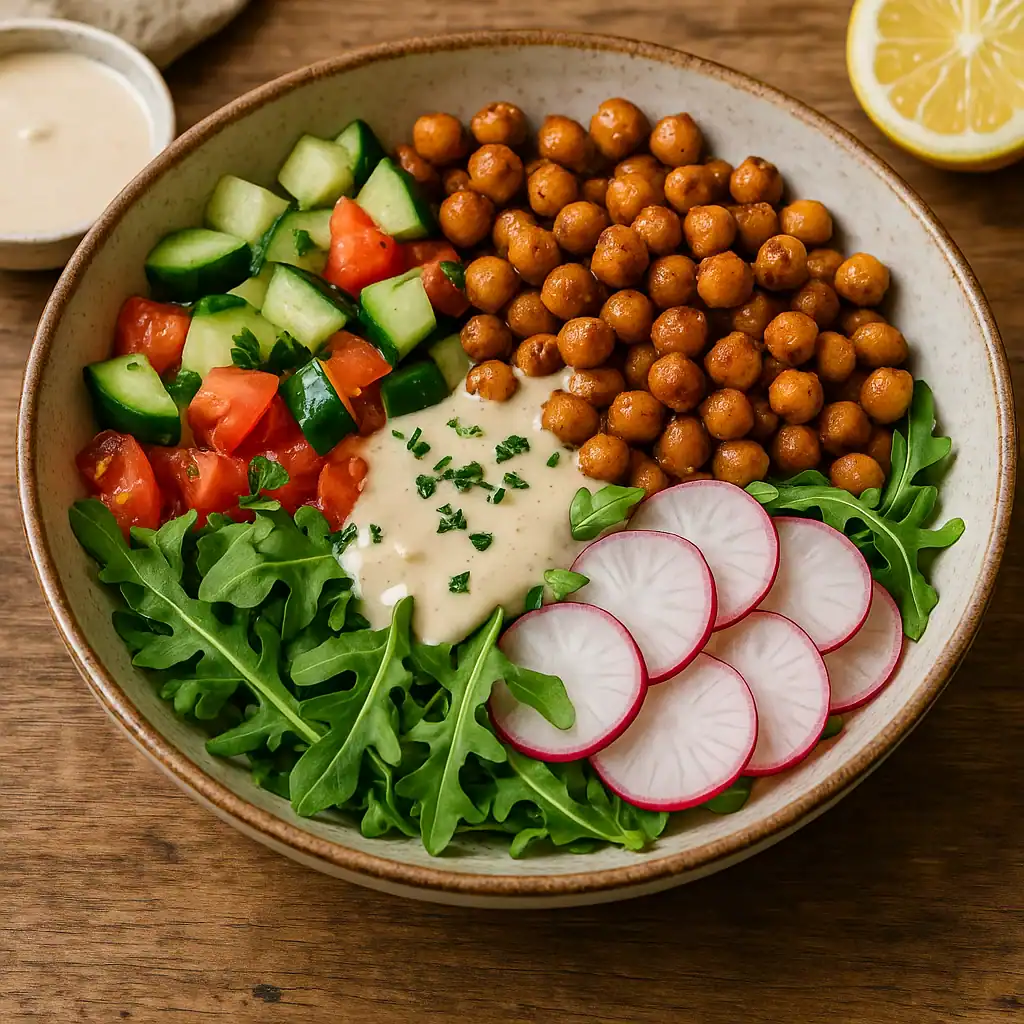 Chickpea-Tahini Mezze Bowl — Bright, Creamy, Plant-Based