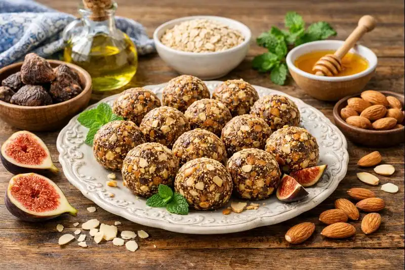 Fig and almond energy bites — no-bake Mediterranean sweet