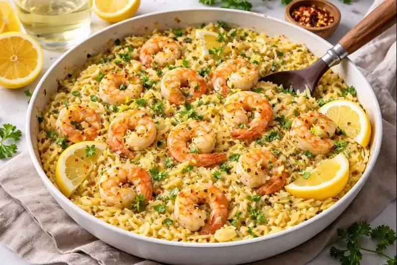 Garlic-Lemon Shrimp Orzo — Fast Weeknight Coastal Dinner