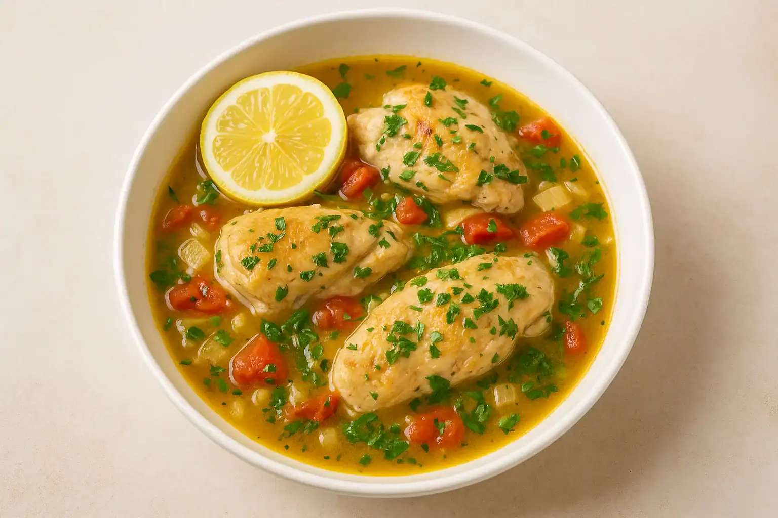 Mediterranean Chicken Stew with Lemon & Fresh Herbs — One-Pot Comfort