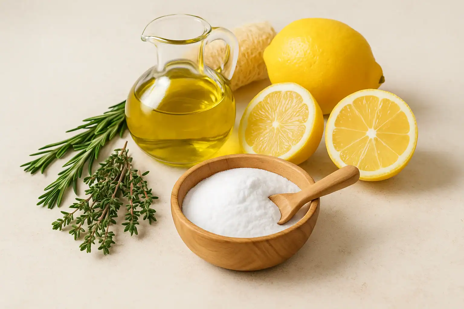Natural Mediterranean Cleaning Rituals — Olive Oil, Lemon & Herbs