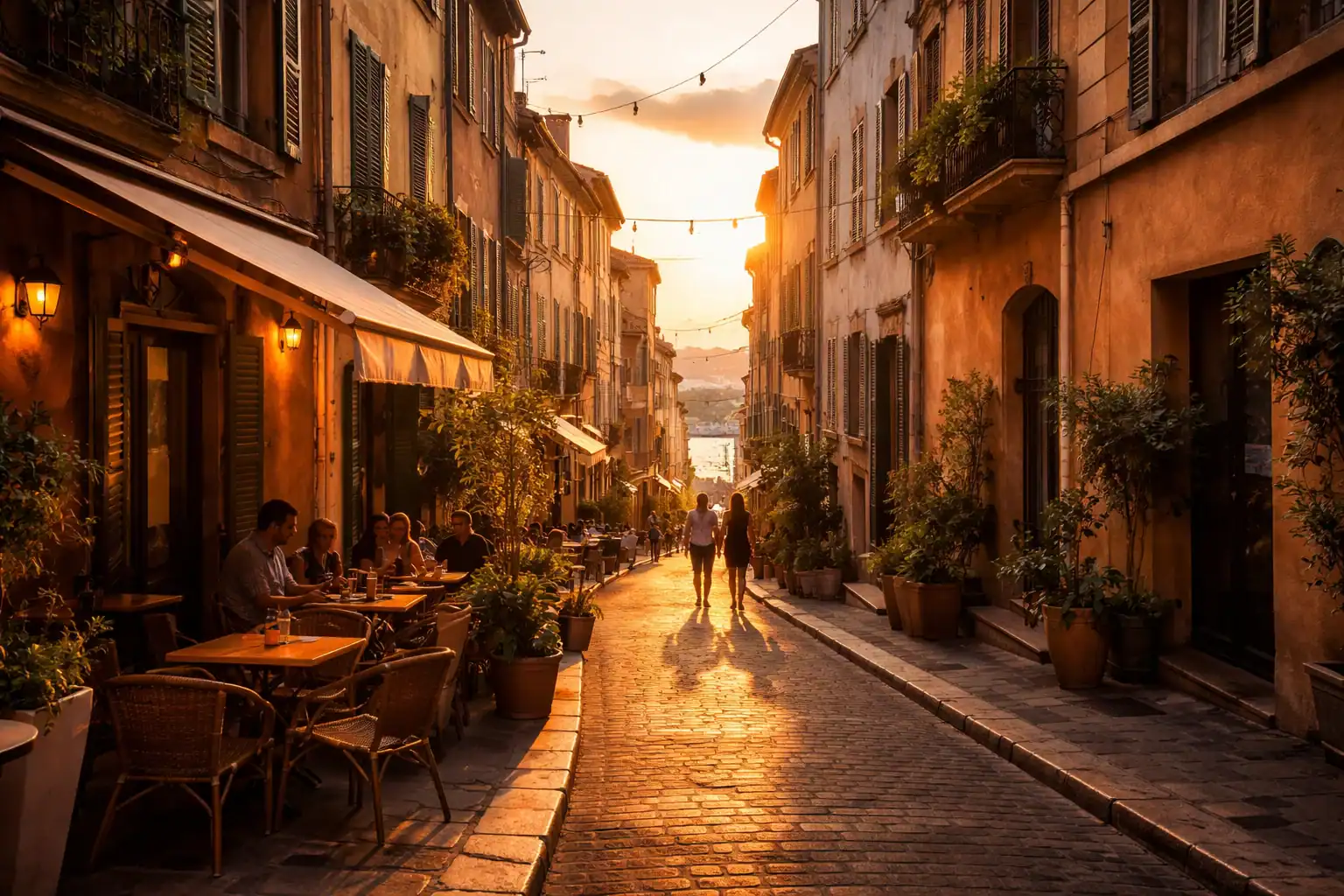 Golden Hour Streets in Marseille — When the City Glows