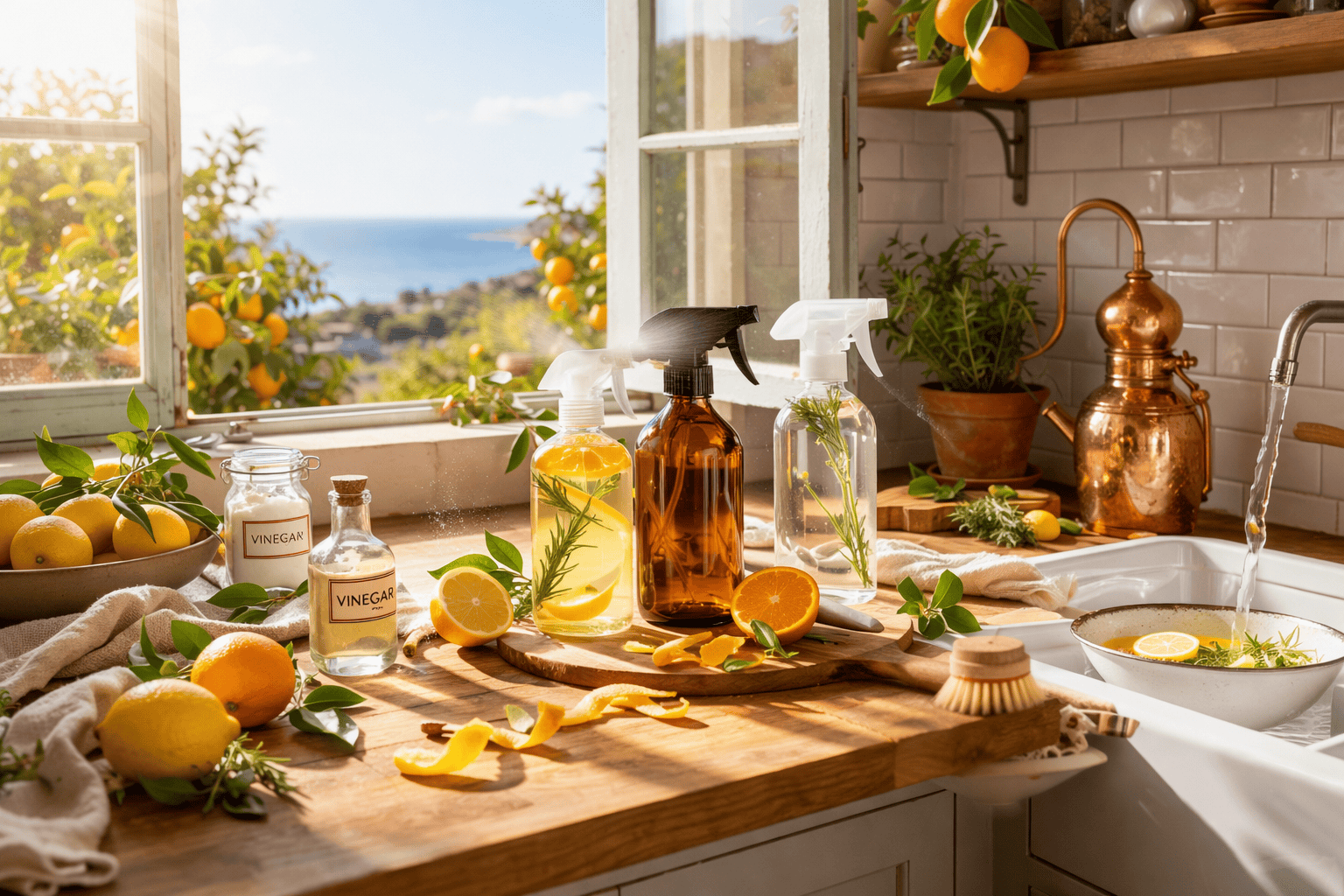 Natural Cleaning Sprays — Citrus, Vinegar and Herbs Done Right