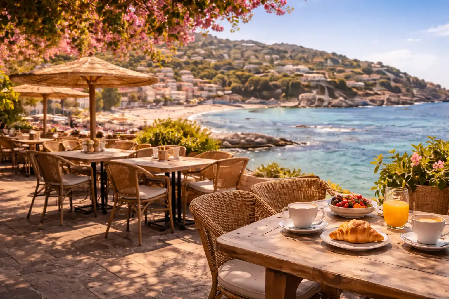Mediterranean Café Culture in Coastal Towns