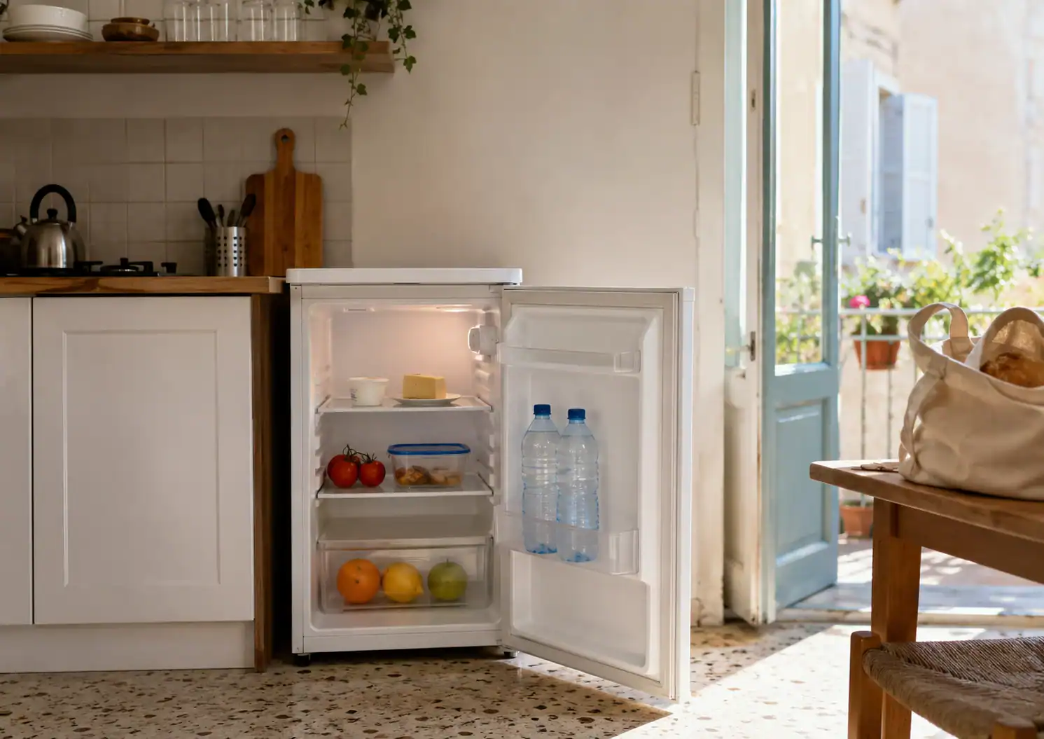 How to Use a Small Fridge in a Mediterranean Rental Apartment