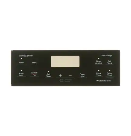 WB07X25197 GE Range Control Panel Black