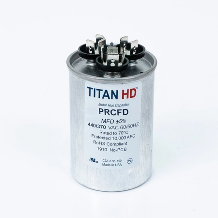 PRCFD305A Packard Titan HD Run Capacitor 30+5 MFD 440/370 Volt Round