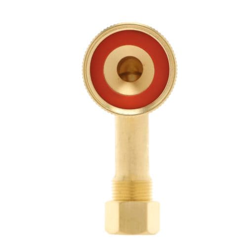 Premium brass hydraulic fitting with red sealing ring for plumbing and fluid transfer applications.