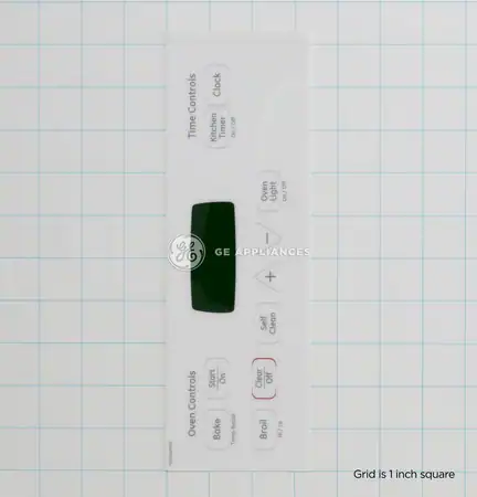 WB27T11014 GE Oven Faceplate Graphics (White) - Image 4