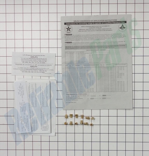 GRLP4 Frigidaire Oven LP Conversion Kit - Image 2