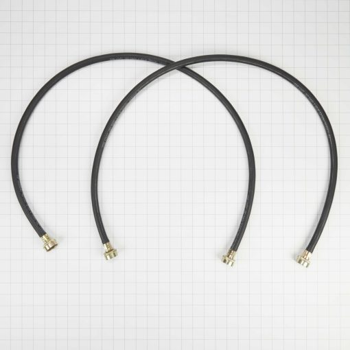 8212546RP Whirlpool 4' Washer Black Rubber Fill Hose Kit - 2 Pack - Image 2