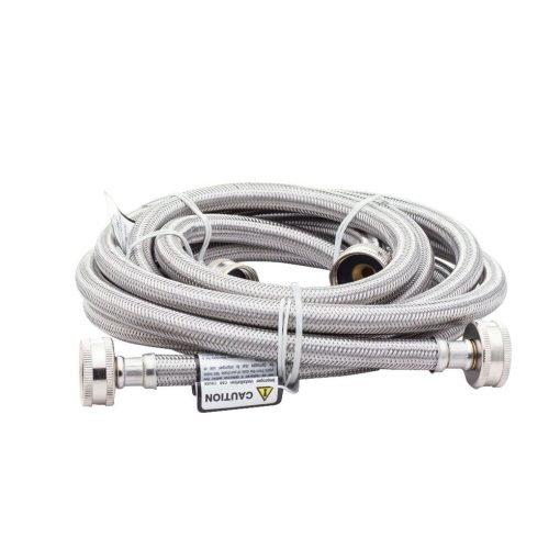 5304490736 Frigidaire 6' Stainless Steel Washer Fill Hose Kit 2 Pack - Image 6