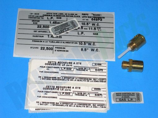 LPK1 Whirlpool Gas Dryer Natural Gas To Lp Propane Gas Conversion Kit - Image 5