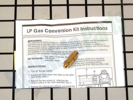 383EEL3002A LG Gas Dryer Converter LP Liquid Propane Conversion Kit - Image 5