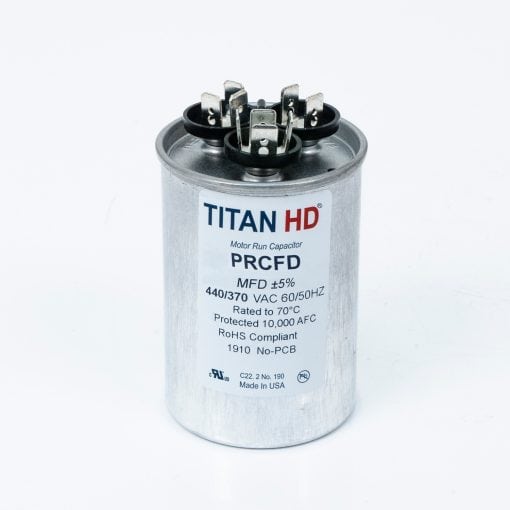 PRCFD305A Packard Titan HD Run Capacitor 30+5 MFD 440/370 Volt Round