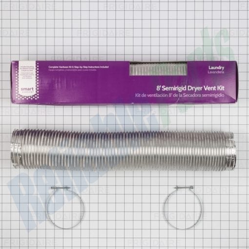 5305512431 Frigidaire 8' Long 4" Aluminum Semi Rigid Clothes Dryer Vent Ducting - Image 4