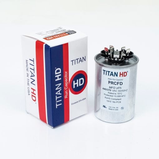 PRCFD305A Packard Titan HD Run Capacitor 30+5 MFD 440/370 Volt Round - Image 2