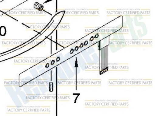 WP8572205 Whirlpool Dishwasher Overlay