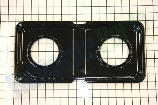 WB34K10010 GE Oven Double Burner Drip Pan Black - Image 5