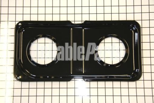 WB34K10010 GE Oven Double Burner Drip Pan Black - Image 2