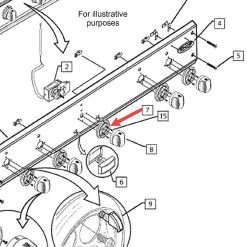 237591 Fisher & Paykel Bezel, 0.375 Cntr Hole