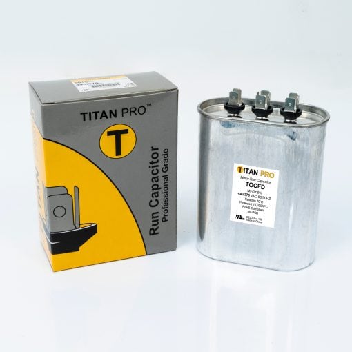 TOCFD505 Packard Titan Pro Run Capacitor 50+5 MFD 440/370 Volt Oval - Image 2