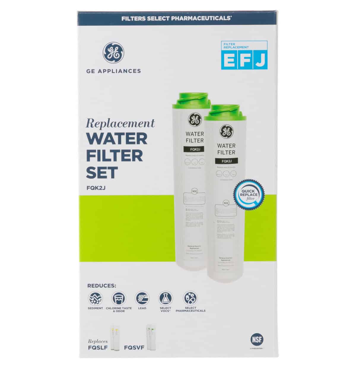 FQK2J GE Replacement Dual Flow Drinking Water Filters