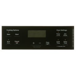 WB07X26634 GE Range Faceplate Graphics Black